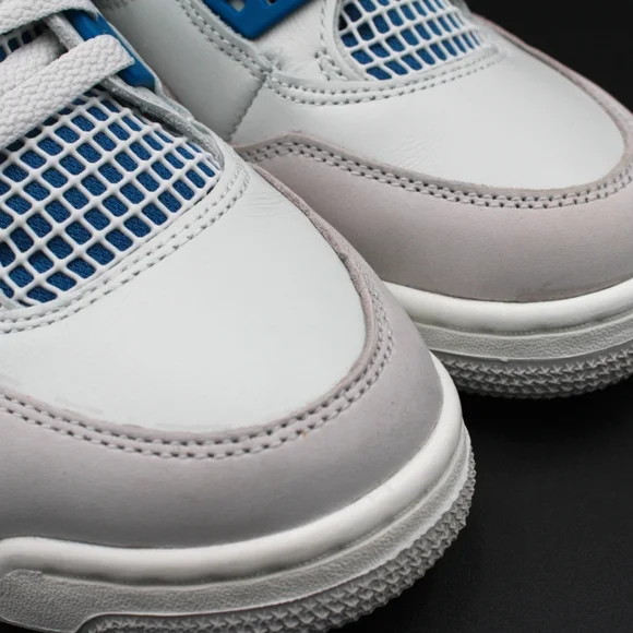 Air Jordan 4 Retro (GS) Off White/Military Blue 6.5Y - Picture 11 of 14